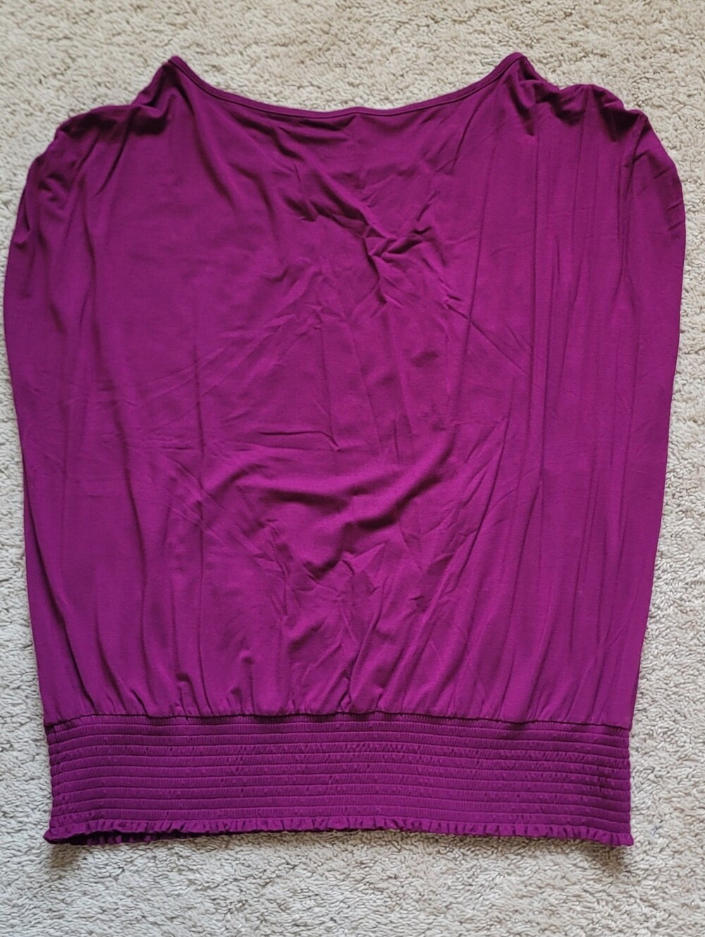 Super Soft Torrid Jersey Banded Dolman Top Plum Color, Womens 1x Shirt